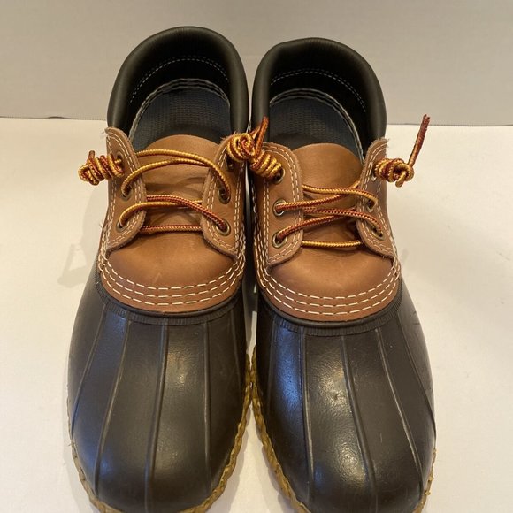 LL Bean Bean Boots Low Brown Leather Duck Boot Shoes Men’s Size 7W main image 7